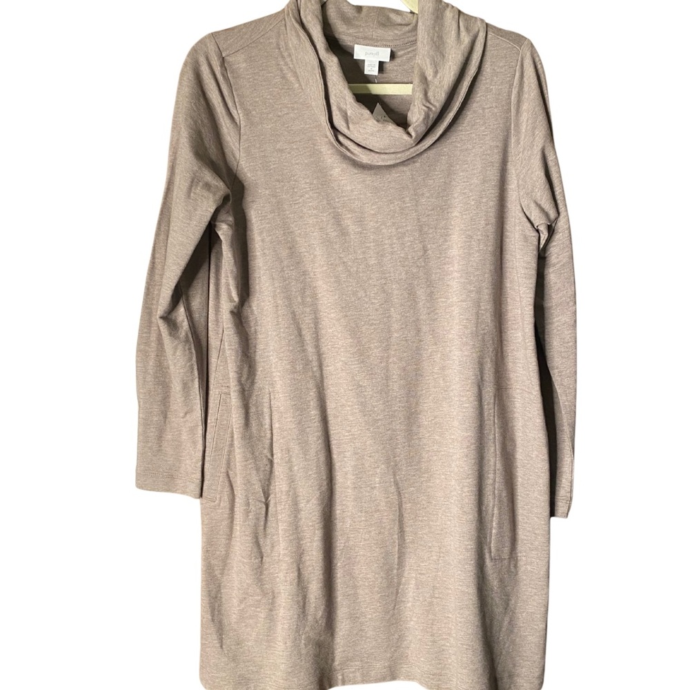 Pure Jill Pima Cotton Cowl Neck Dress – MP Soft Cocoa - Picture 2 of 9